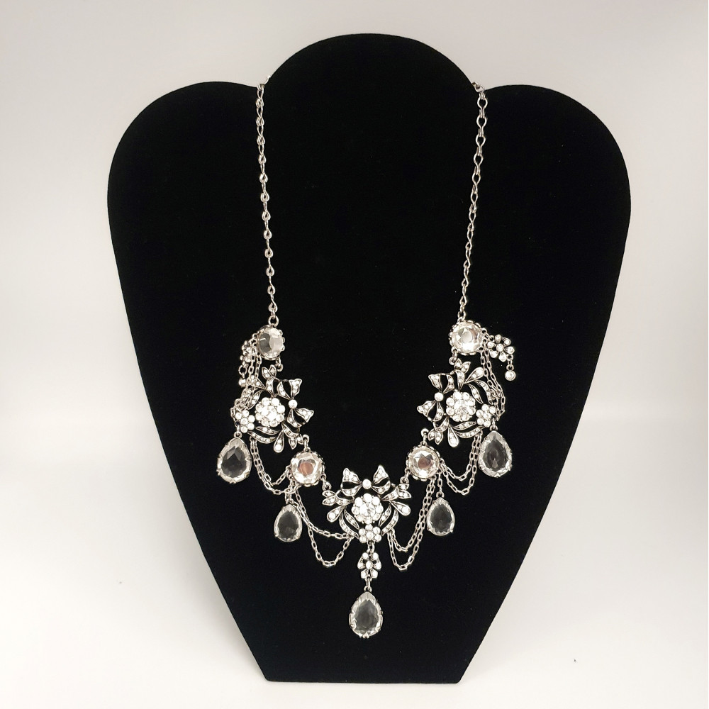 YAZILIND Collana Vintage Multistrato Placcata Oro E Argento Con Foglie – Lunghezza 45+5 Cm, Metallo, Gioiello Etnico Per Donna