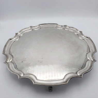 Salver in sheffield plated...