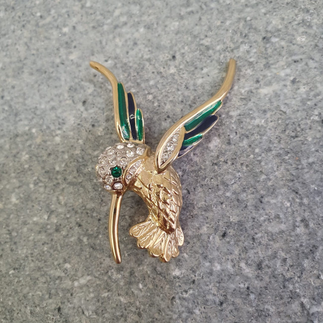 Spilla vintage colibrì con...