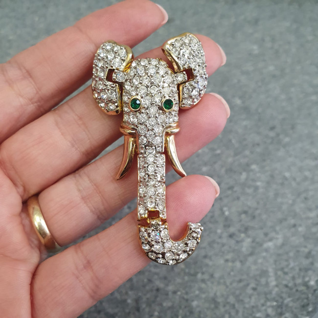 Spilla vintage elefante con...