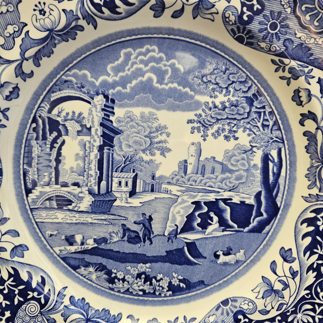 Piatto piano Spode Blue...