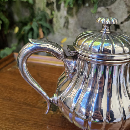 Teiera in Sheffield Plate...
