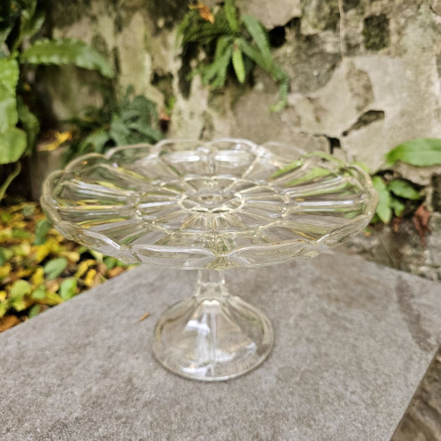 Alzata in vetro pressato...