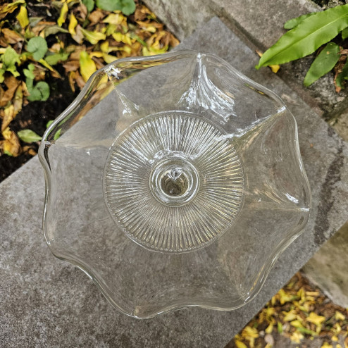 Alzata a coppetta in vetro...