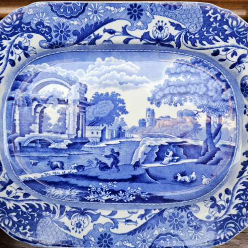 Vassoio ottagonale Blue...