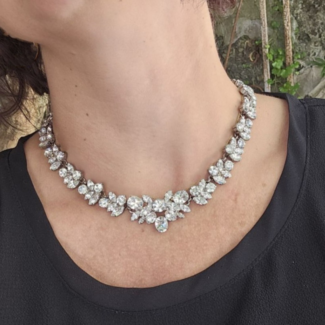 Collana vintage con strass...