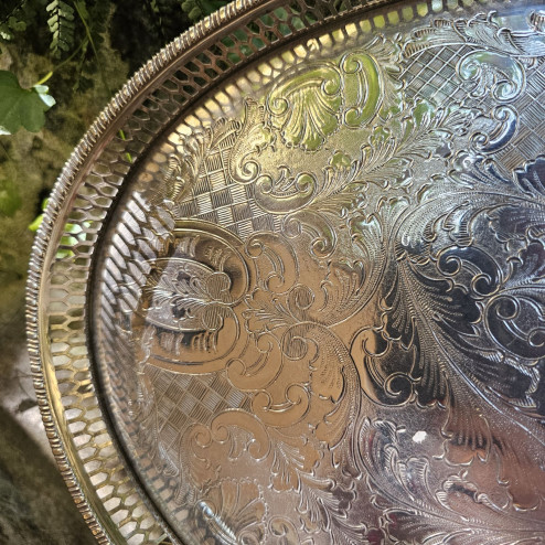 Vassoio in sheffield plate...