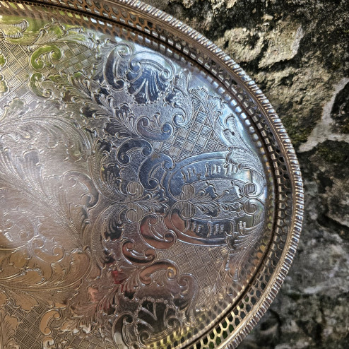 Vassoio in sheffield plate...