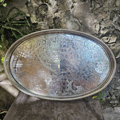 Vassoio in sheffield plate...