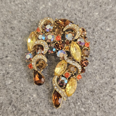Spilla vintage a goccia con...